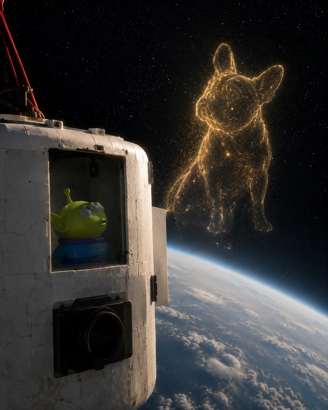 The alien kept watch
